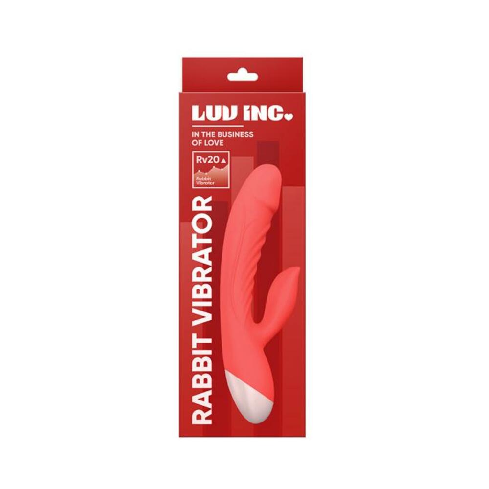 663546905132_1 Luv Inc RV20 Rabbit Vibrator Coral - Image 1