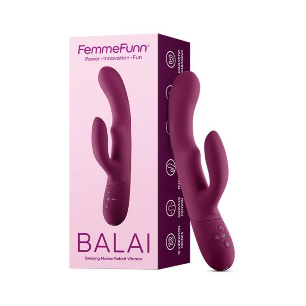663546906283_1 Femmefunn Balai Dual Stimulator Dark Fuchsia - Image 1
