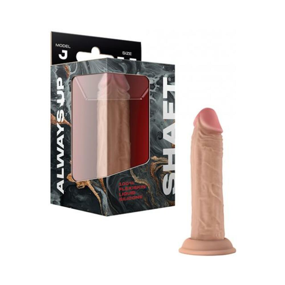 663546906610_1 Shaft Model J Flexskin Liquid Silicone 5.5" Dong - Pine - Image 1