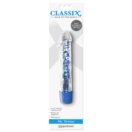 67392 Classix Mr. Twister Vibe w/Sleeve - Blue - Image 1