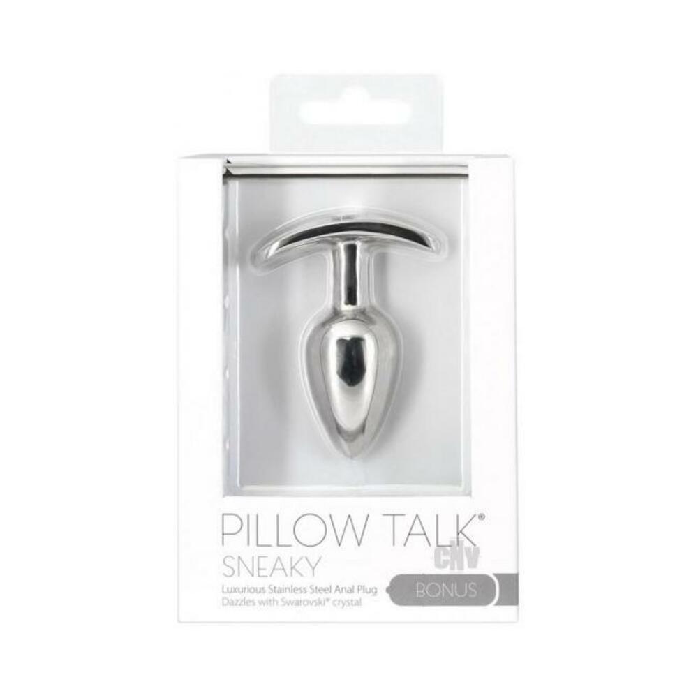 677613367259_1 Pillow Talk Sneaky Steel Anal Plug - Image 1