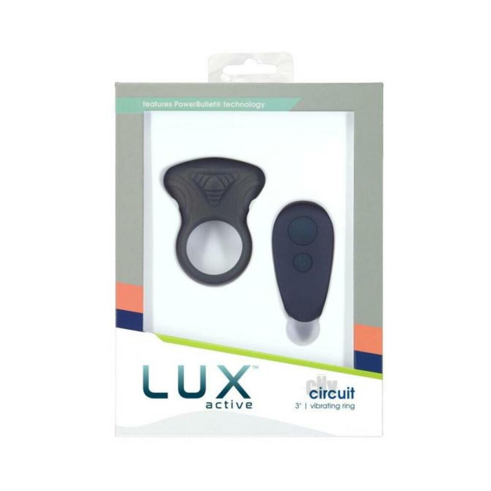 677613468253_1 Lux Active Circuit 3 In. Vibrating Ring Silicone Black - Image 1