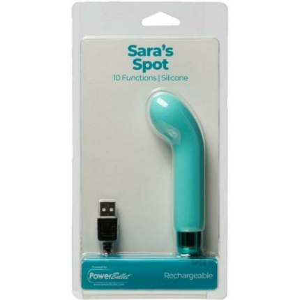 Sara's Spot Rechargeable Bullet With Removable G-spot Sleeve Teal