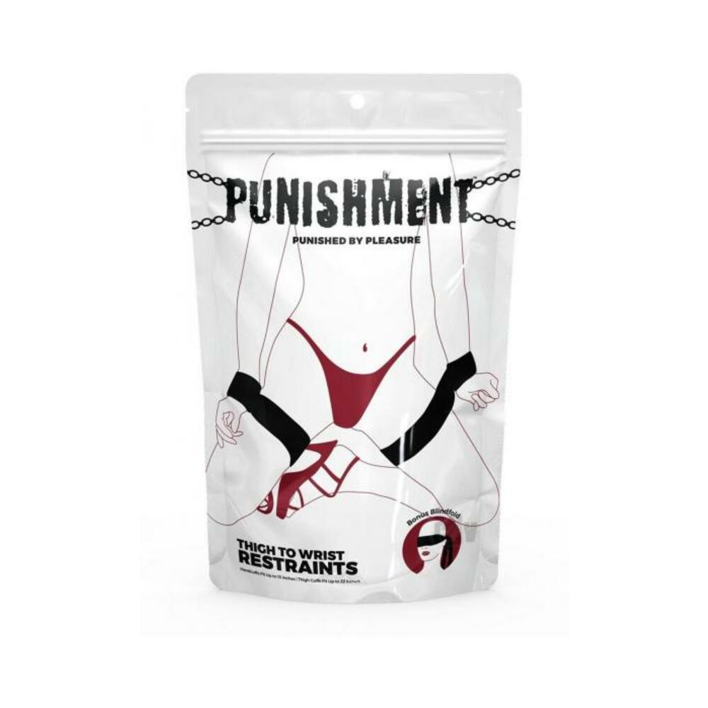 677613578051_1 Punishment Thigh To Wrist Restraints - Image 1