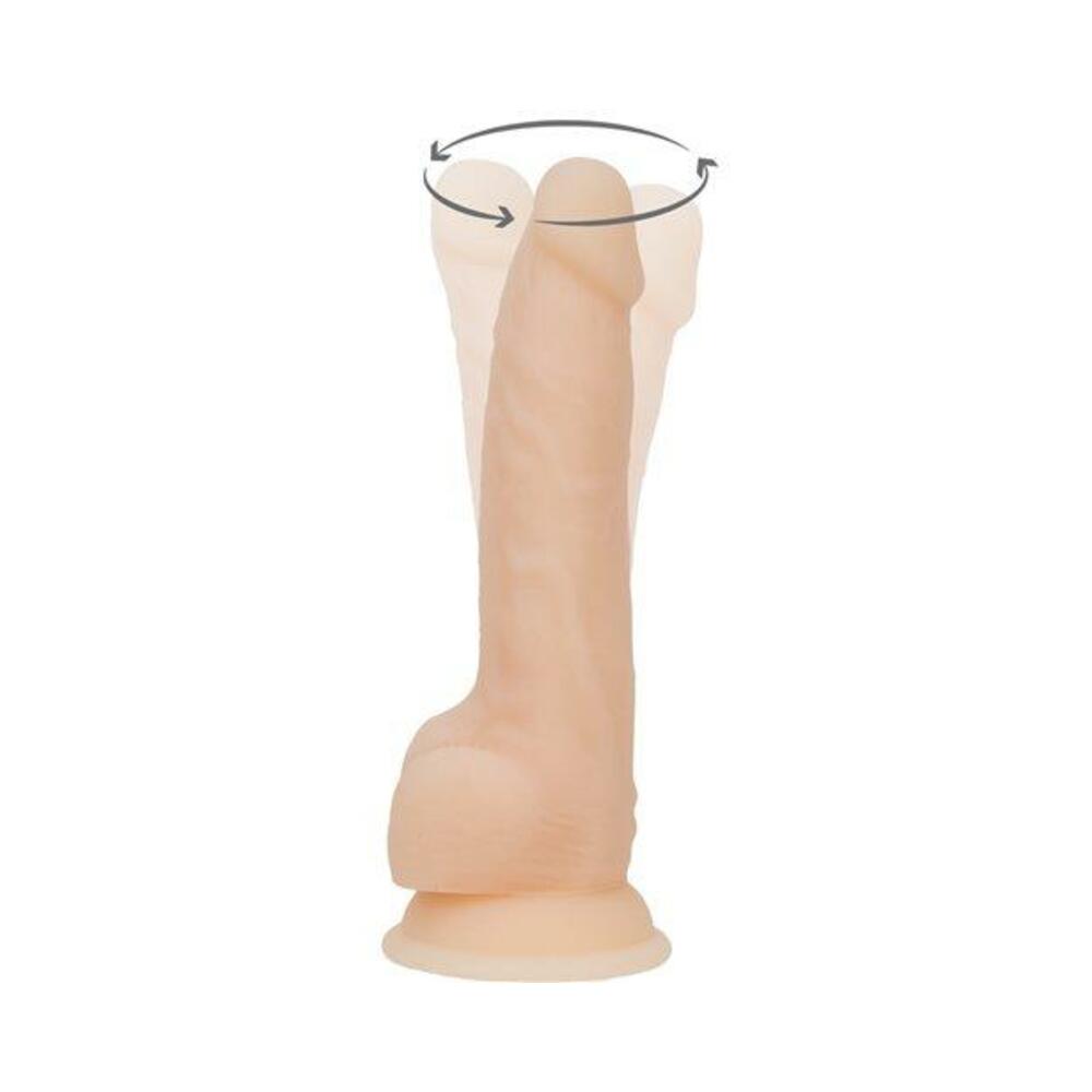 677613881250_1 Naked Addiction Rotating & Vibrating Dong 8" Vanilla - Image 1