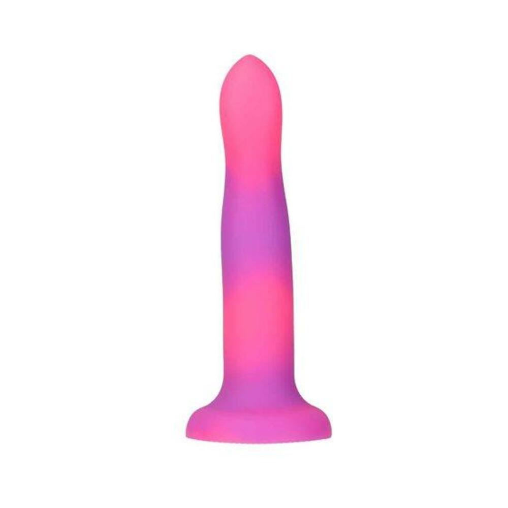 677613896162_1 Rave Addiction 8in Glow In The Dark Dildo Pink/purple - Image 1