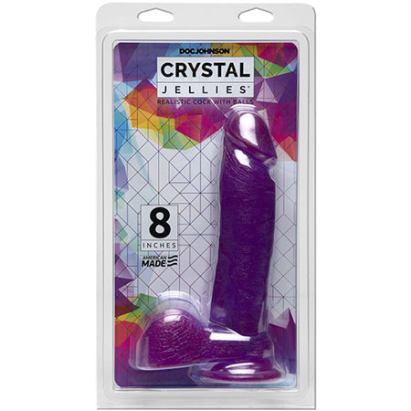 69929 Crystal Jellies 8 Ballsy Cock - Purple - Image 1