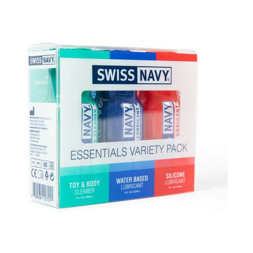 699439007041_1 Swiss Navy Essentials Variety Pack 1 Oz. - Image 1