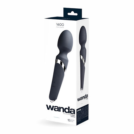 70532 VeDO Wanda Rechargeable Wand - Just Black - Image 1