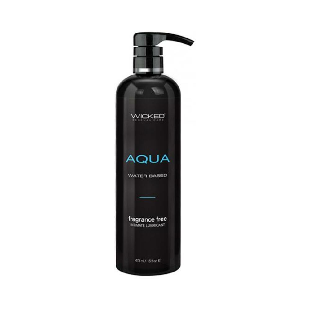 713079901160_1 Wicked Sensual Care Aqua Waterbased Lubricant - 16 Oz Fragrance Free - Image 1