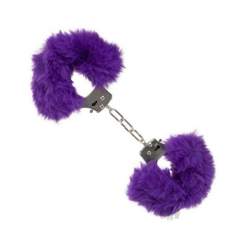 716770102683_1 Ultra Fluffy Furry Cuffs Purple - Image 1