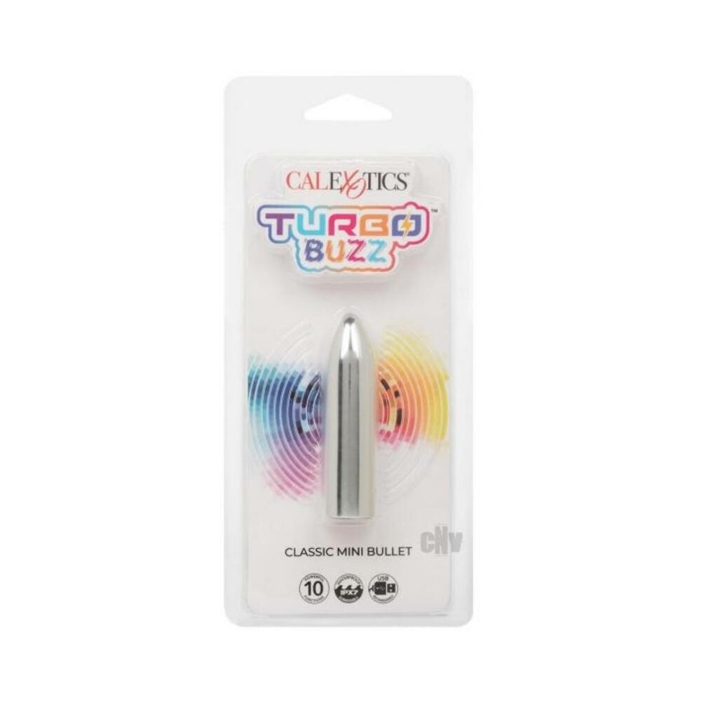 716770107374_1 Turbo Buzz Classic Mini Bullet Stimulator - Silver - Image 1