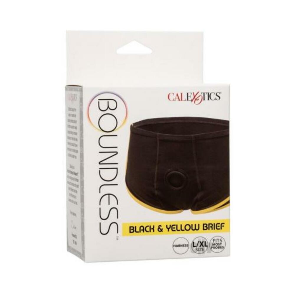 716770108159_1 Boundless Boxer Brief - Black/yellow L/xl - Image 1
