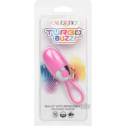 Turbo Buzz Bullet Stimulator W/removable Silicone Sleeve - Pink