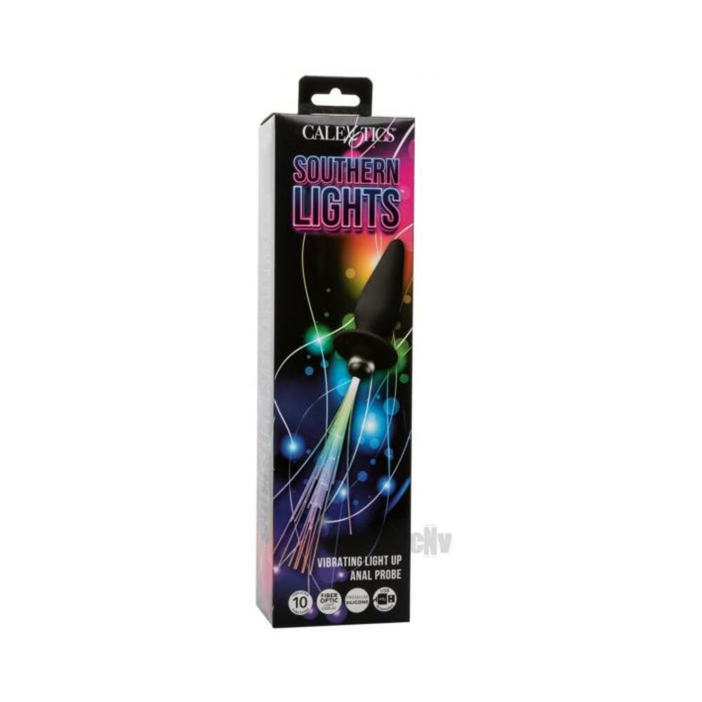 716770109422_1 Southern Lights Rechargeable Vibrating Light Up Anal Probe - Black - Image 1