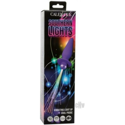 Southern Lights Rechargeable Vibrating Light Up Anal Probe - Purple