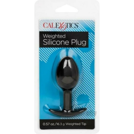 Weighted Silicone Anal Plug - Black