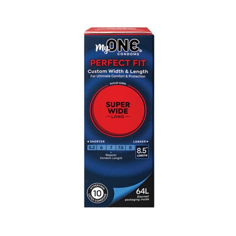 726893114425_1 My One Super Wide & Long Condoms - Pack Of 10 - Image 1