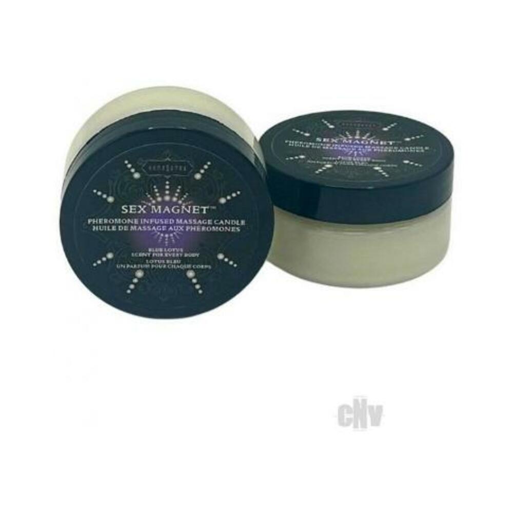 739122120685_1 Kama Sutra Sex Magnet Massage Candle - Blue Lotus - Image 1