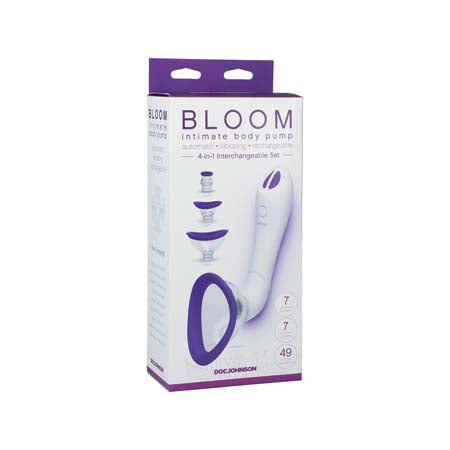 73990 Bloom Intimate Body Automatic Vibrating Rechargeable Pump - Purple/White - Image 1