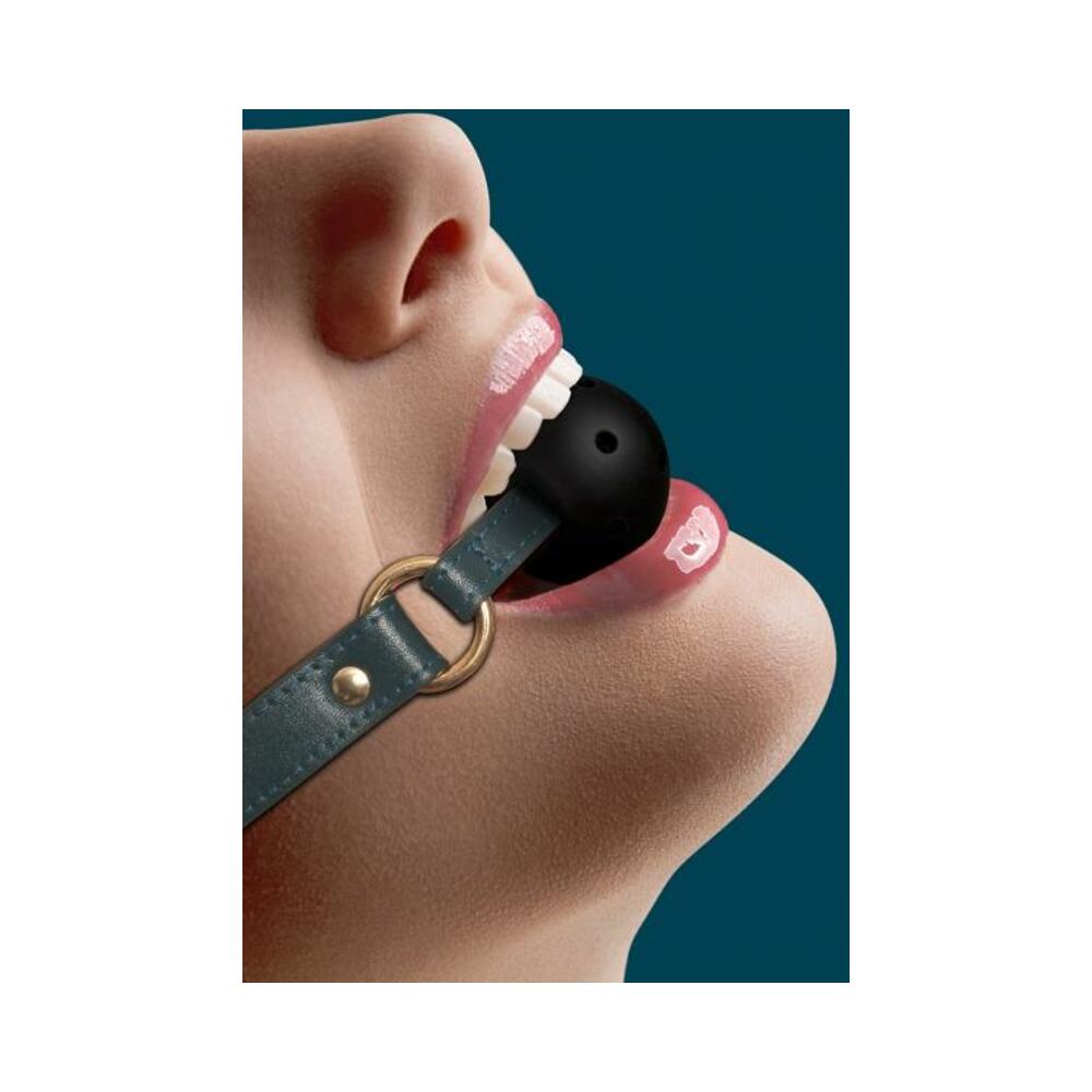 7423522558591_1 Ouch Halo Breathable Ball Gag Green - Image 1