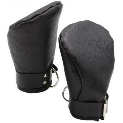 Puppy Play Neoprene Lined Fist Mitts Black