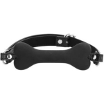 Shots Ouch Puppy Play Silicone Bone Gag - Black