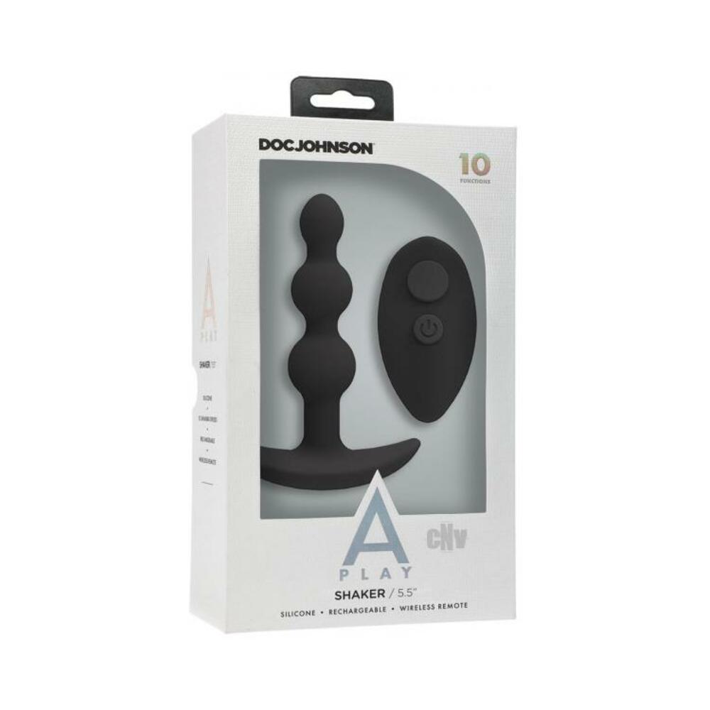 782421081324_1 A-play Shaker Rechargeable Silicone Anal Plug With Remote - Image 1