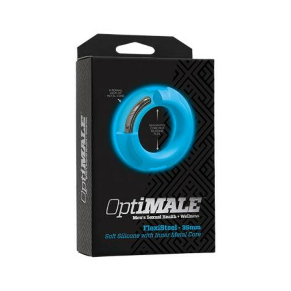 782421082857_1 Optimale Flexisteel Cockring 35mm Blue - Image 1