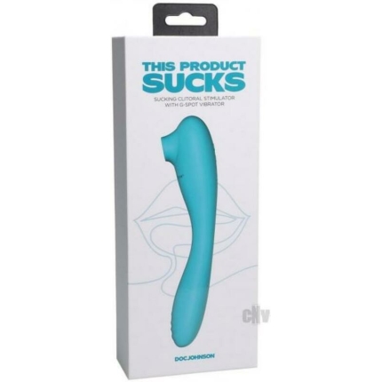 This Product Sucks Rechargeable Bendable Dual Ended Silicone Sucking Clitoral Stimulator & G-spot Vi