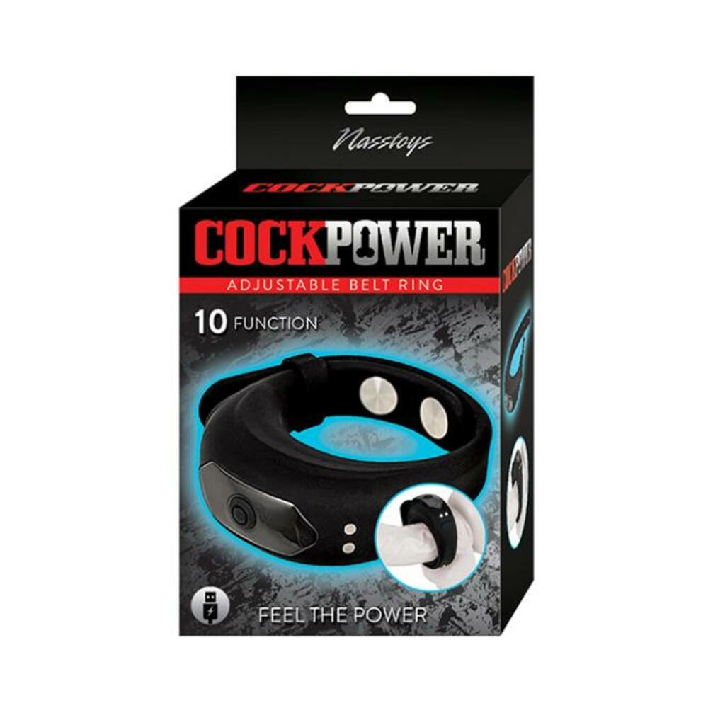 782631316704_1 Cockpower Adjustable Belt Ring Black - Image 1