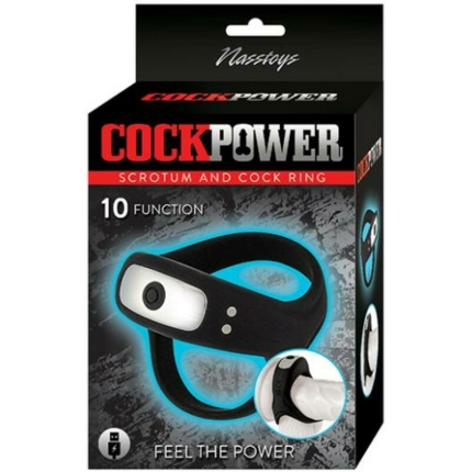 Cockpower Scrotum And Cock Ring Black
