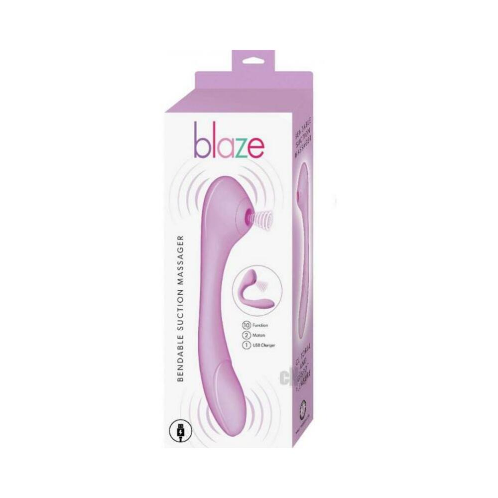 782631318623_1 Blaze Bendable Suction Massager Lavender - Image 1