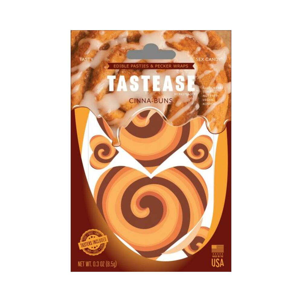 792264878210_1 Tastease Cinna-bun Edible Nipple Pasties & Pecker Wraps - Image 1