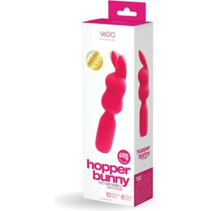Vedo Hopper Bunny Rechargeable Mini Wand - Pink