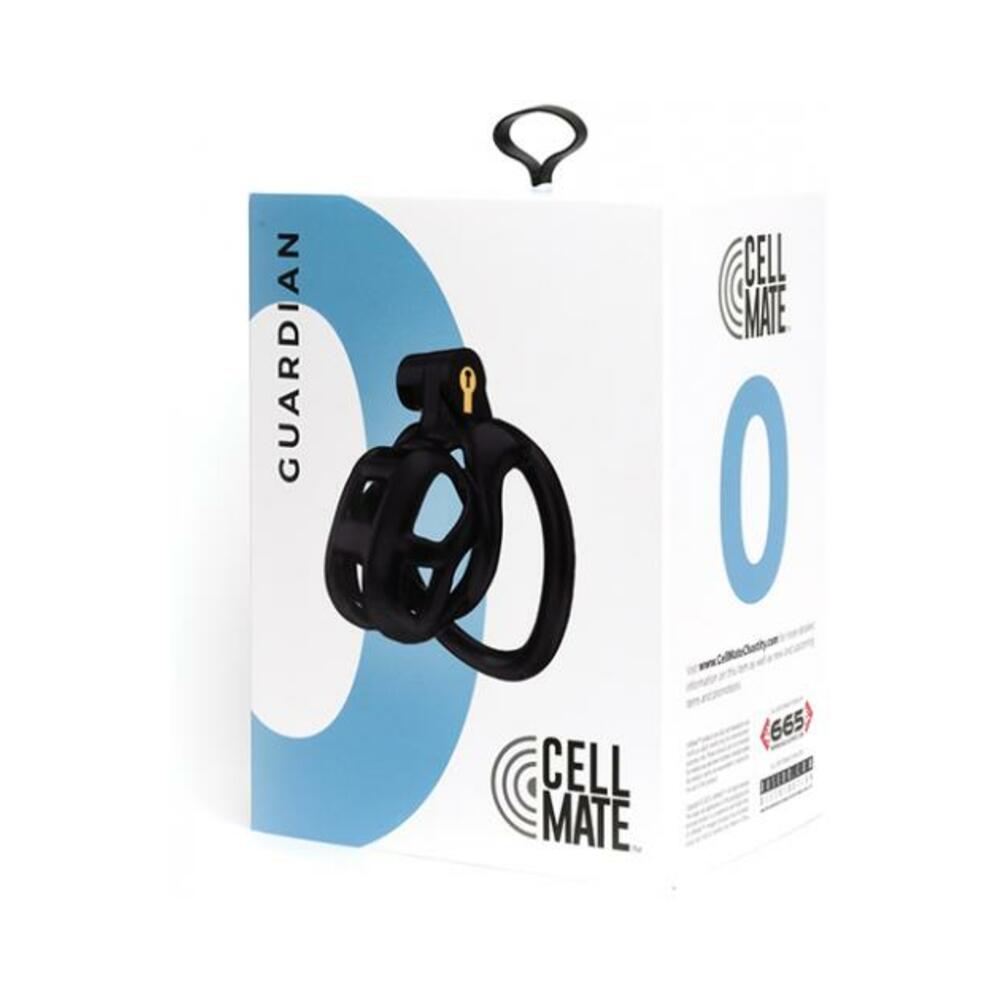 810001688264_1 Sport Fucker Cellmate Guardian Chastity Cage - Size 0 Black - Image 1