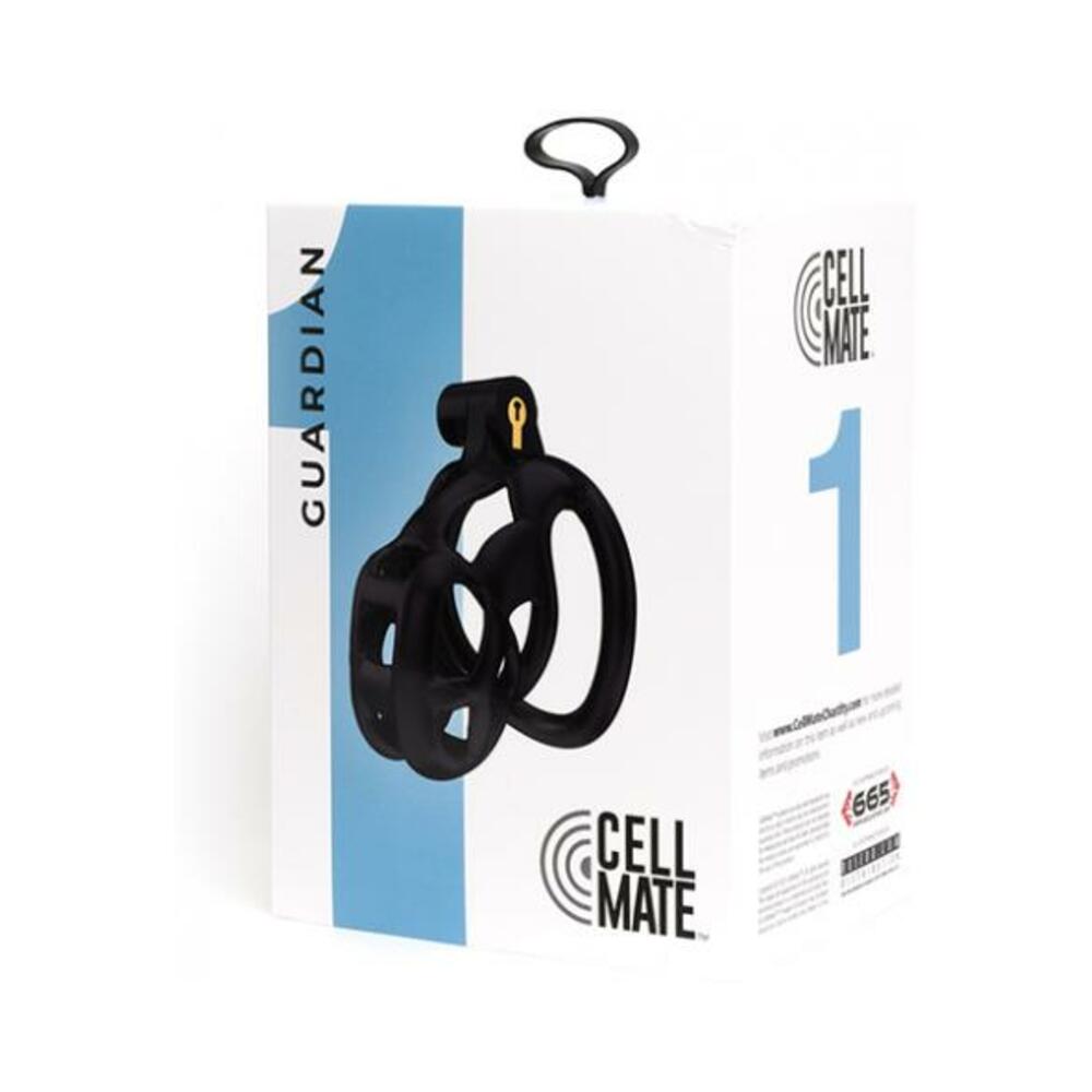 810001688271_1 Sport Fucker Cellmate Guardian Chastity Cage - Size 1 Black - Image 1