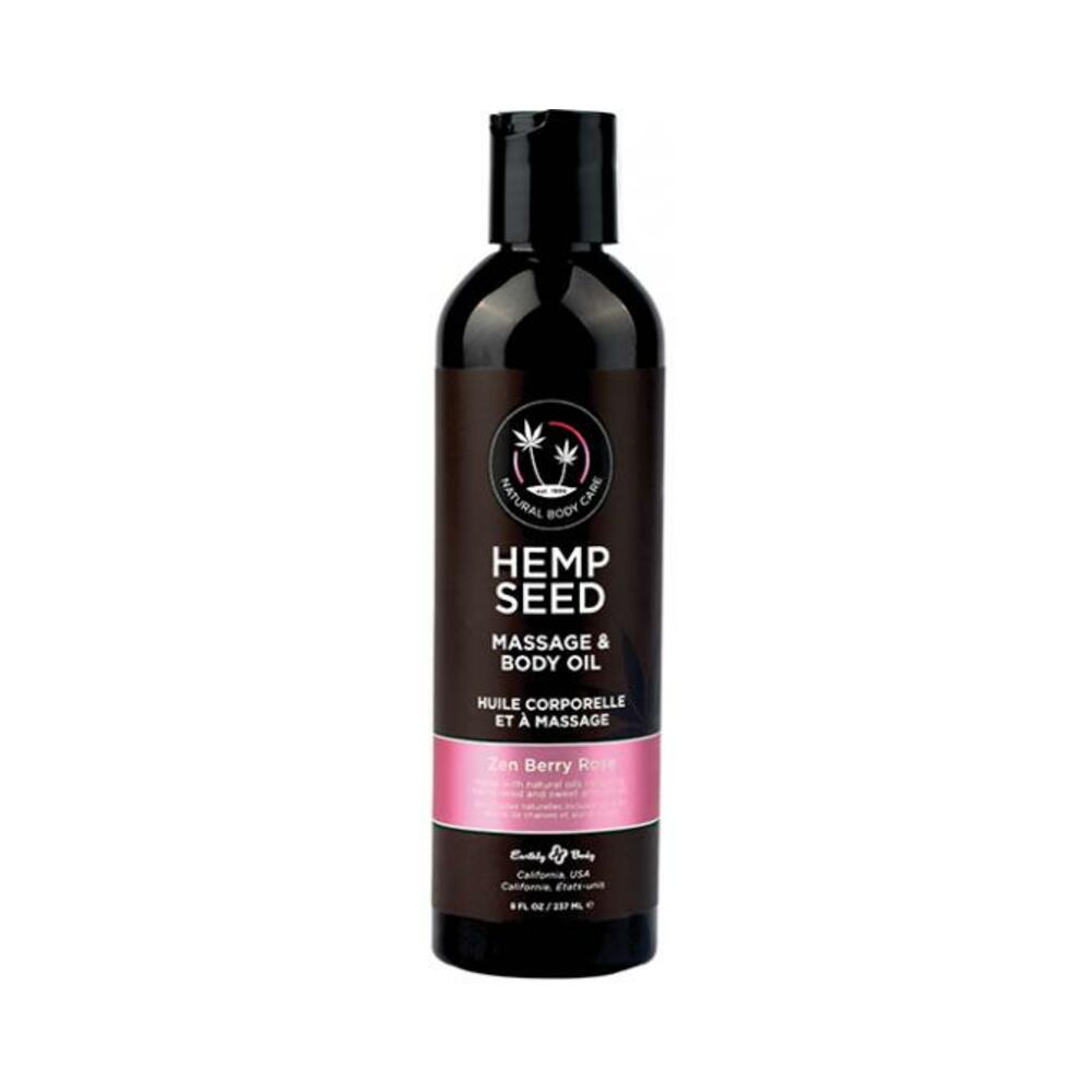 810040295065_1 Earthly Body Massage & Body Oil - 8 Oz Zen Berry Rose - Image 1