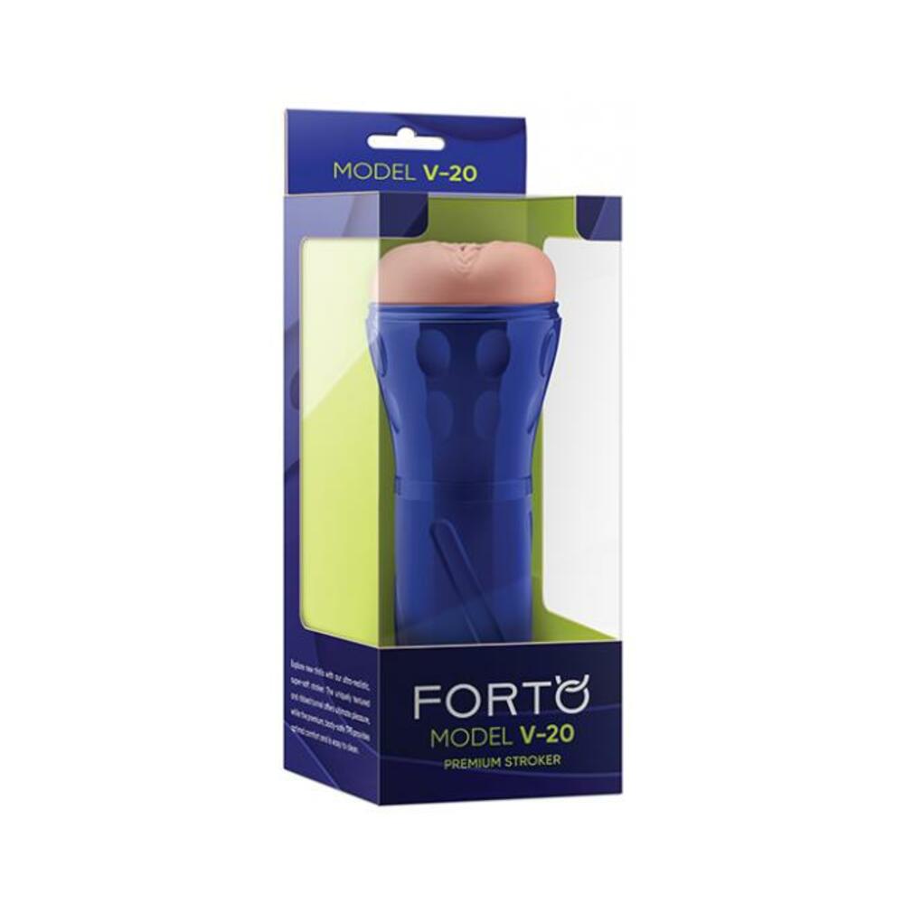 810119281586_1 Forto Model V-20 Hard-side Vagina Masturbator - Light - Image 1
