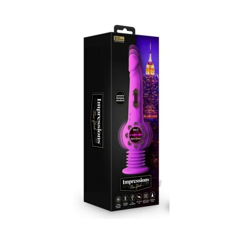 810138370353_1 Impressions New York Gyroquake Dildo Purple - Image 1