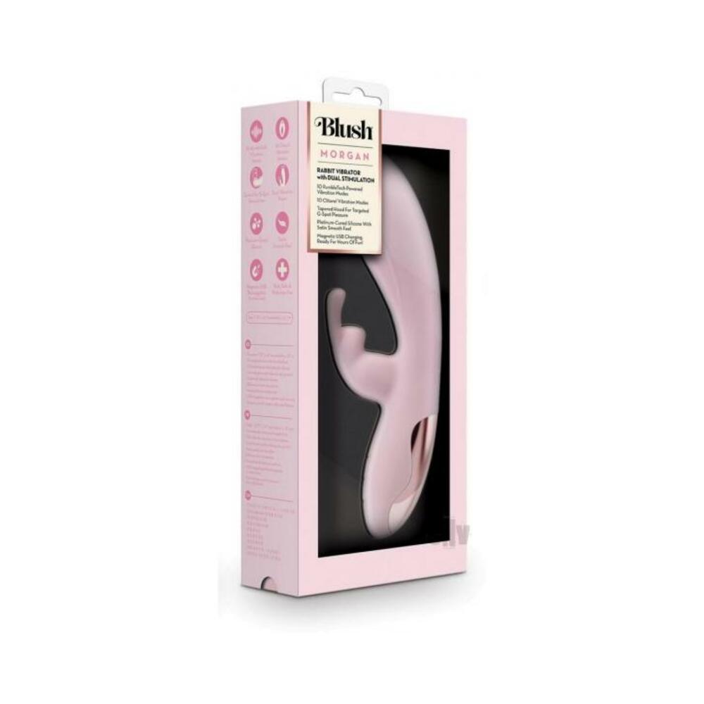 810138370537_1 Blush Morgan Rabbit Vibrator - Pink - Image 1