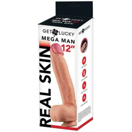Get Lucky 12-inch Silicone Dong - Light