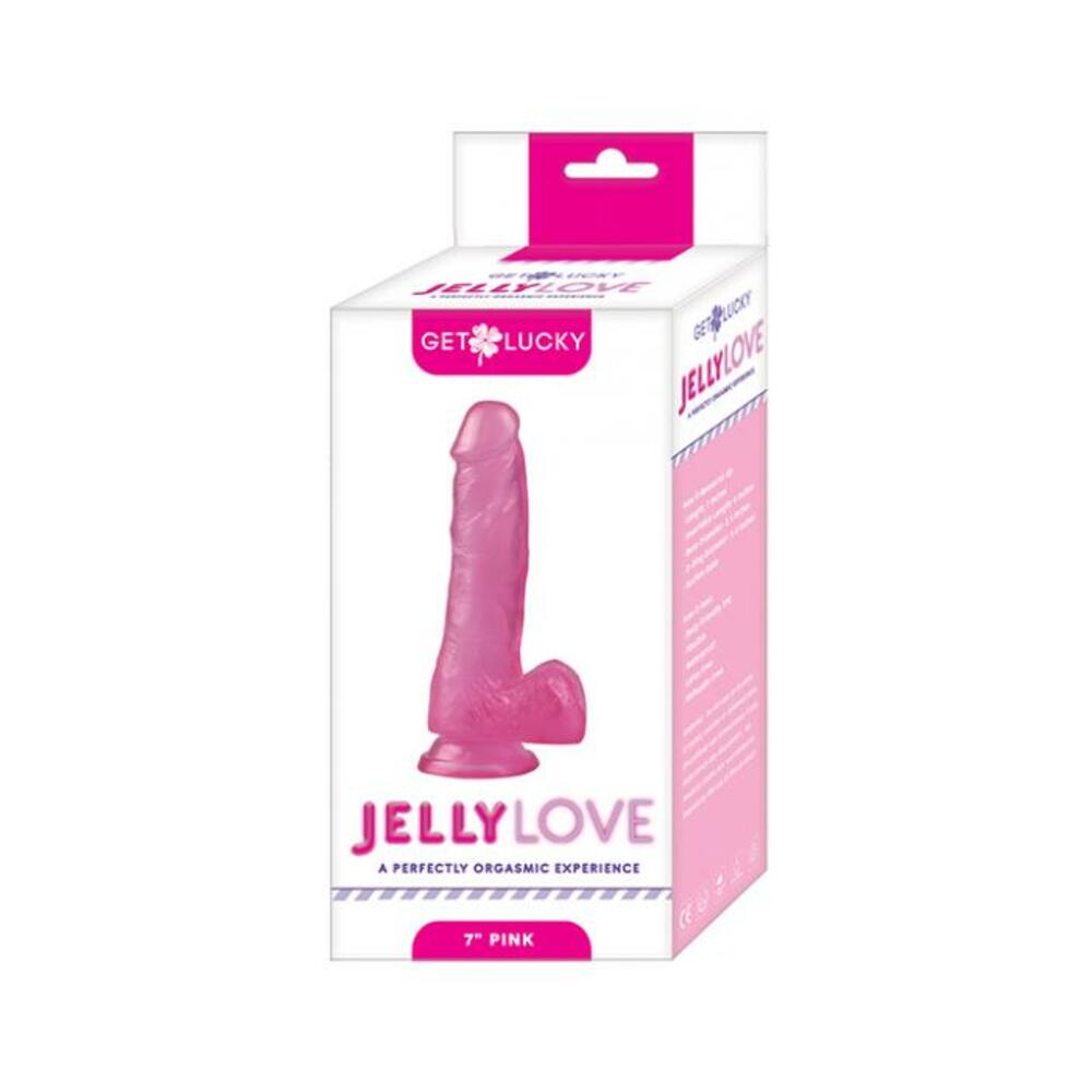 812024032499_1 Get Lucky 7-inch Jelly Dong - Pink - Image 1