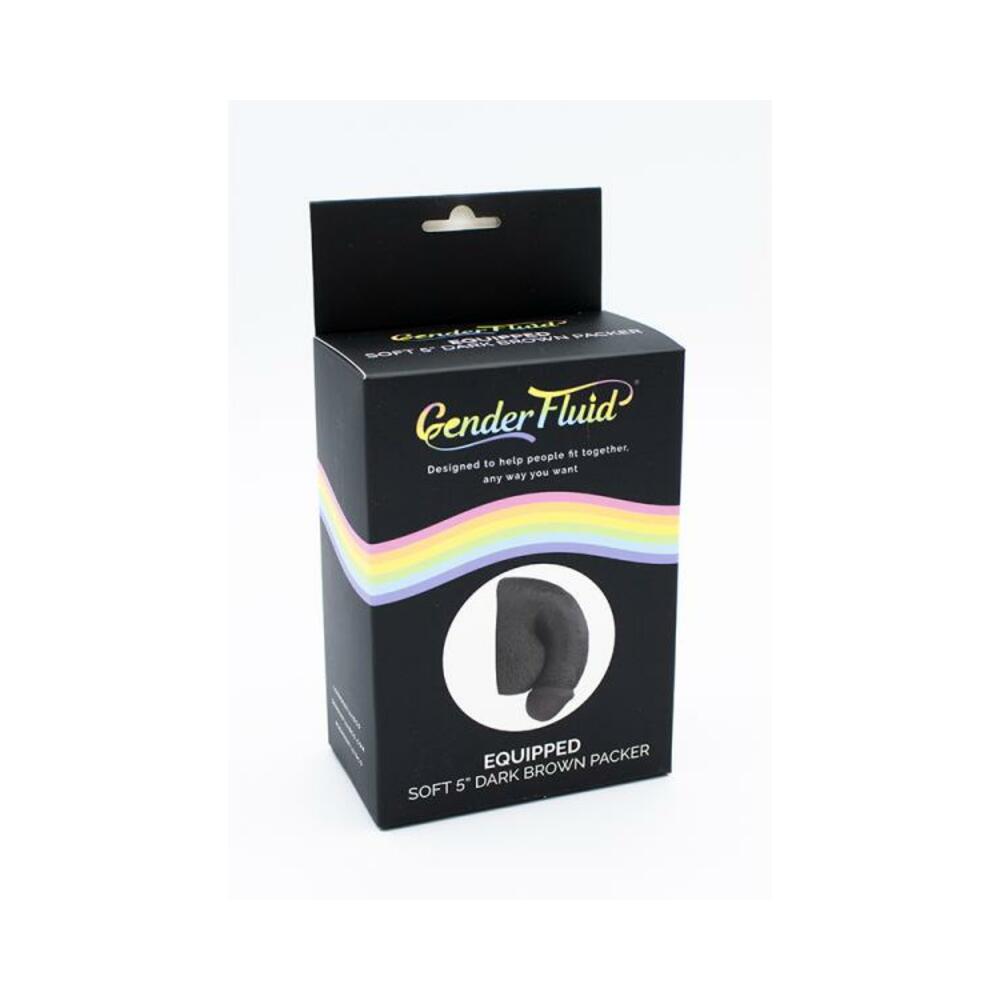 812024034240_1 Gender Fluid Equipped Soft Packer 5 In. Dark Brown - Image 1