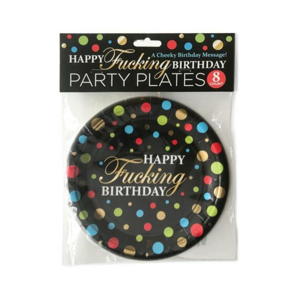 817717010501_1 Happy Fucking Birthday Plates - Image 1