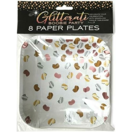 Glitterati Boobie Party Plates