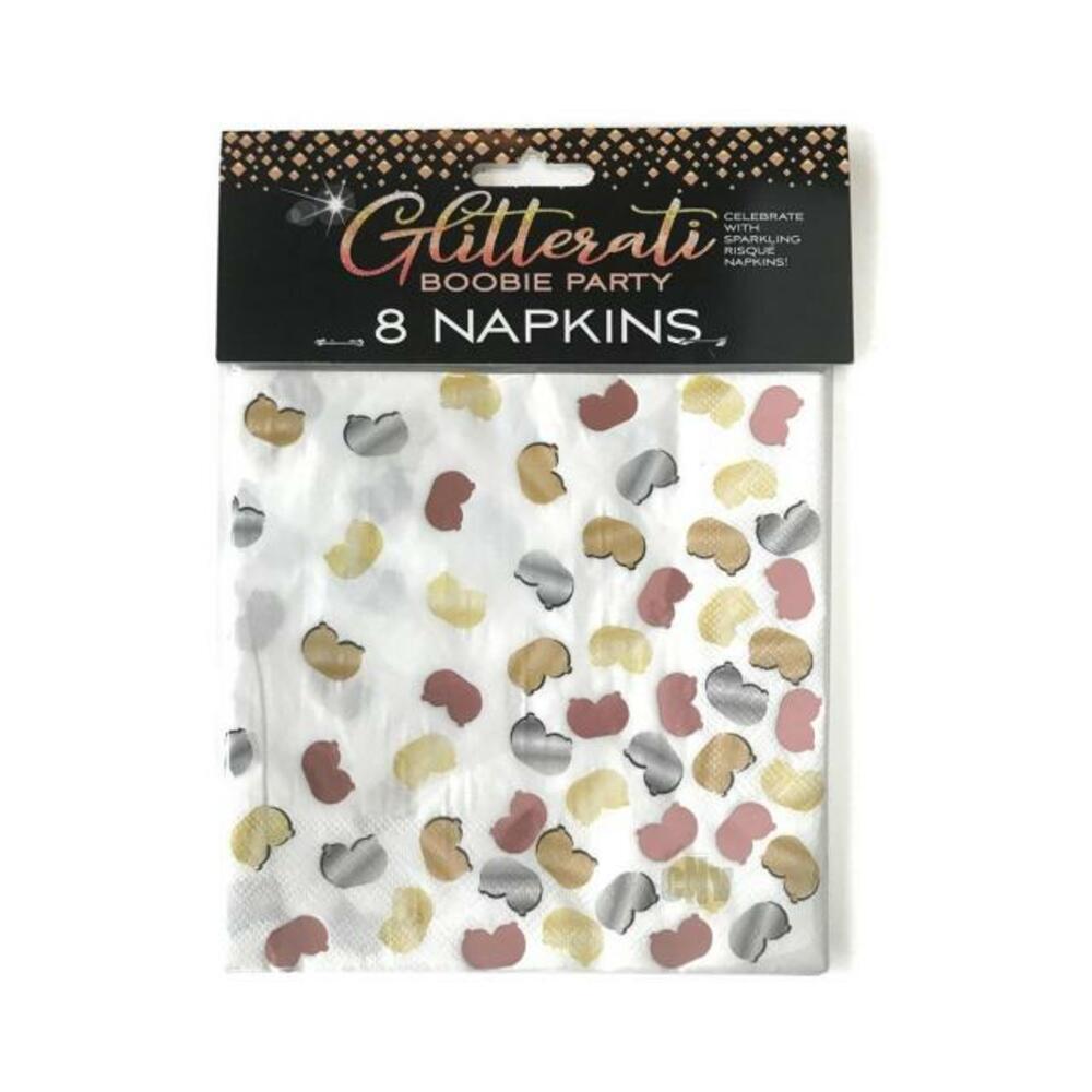 817717010716_1 Glitterati Boobie Party Napkins - Image 1