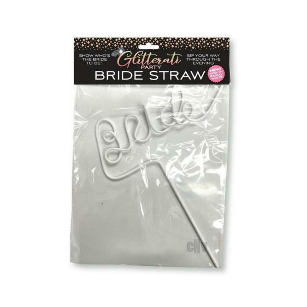 817717011027_1 Glitterati Bride Straw White - Image 1