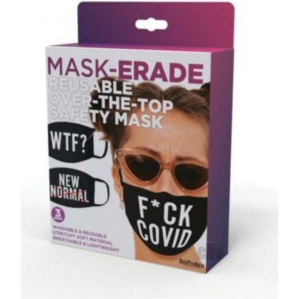 Maskerade Masks - F Covid/wtf?/new Normal - 3-pack.