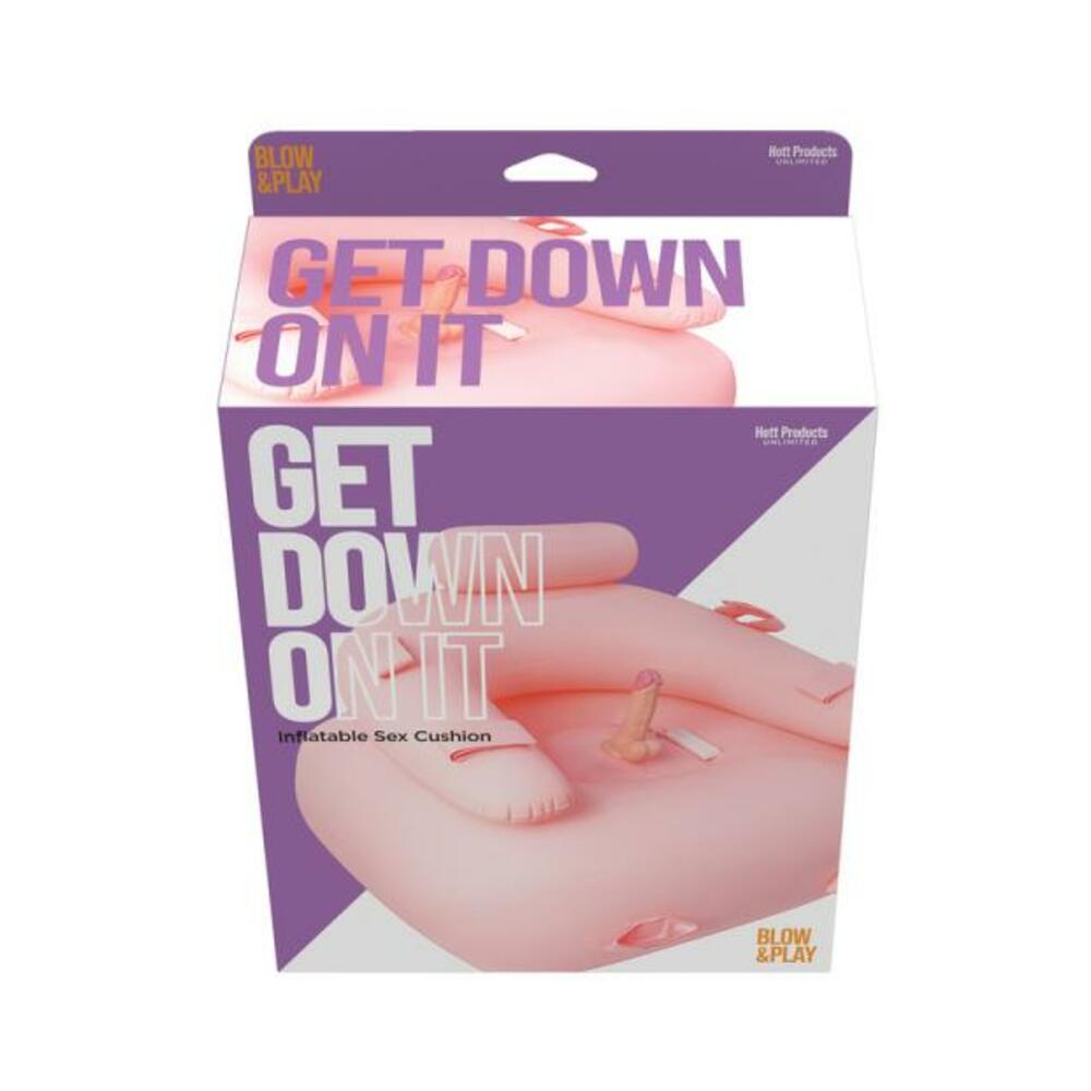 818631035878_1 Get Down On It Inflatable Cusion With Wire Controller Dildo And Wrist/leg Straps - Image 1